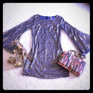 Dress/ Tunic purple gold size S new
